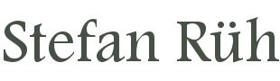 Schriftzug Stefan Rüh